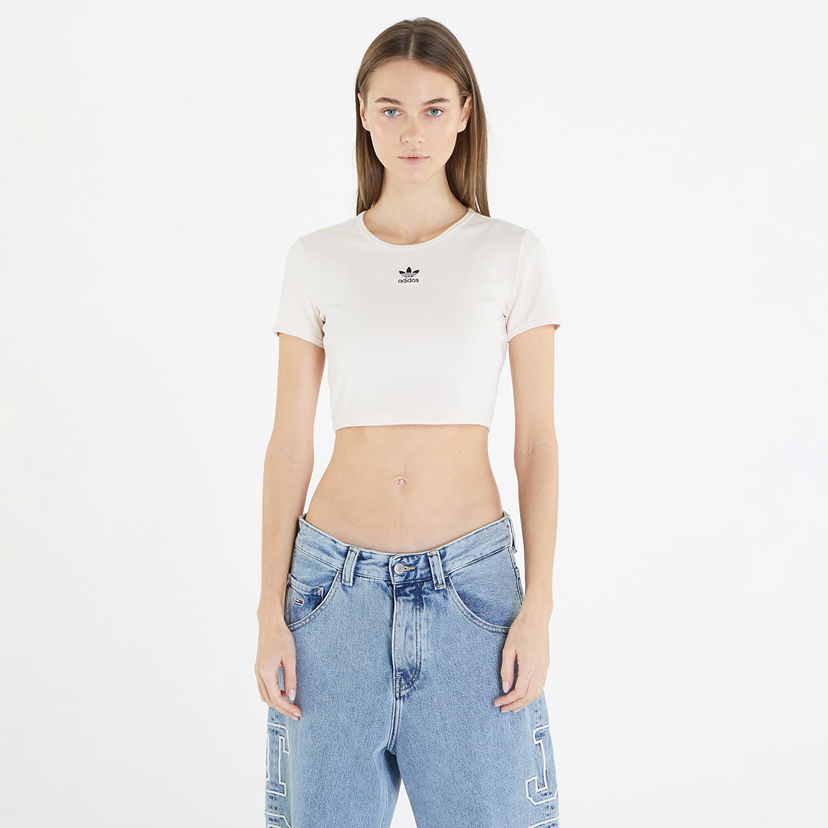 Crop top adidas Originals Essentials Rib Tee Turkoosi | IJ7804
