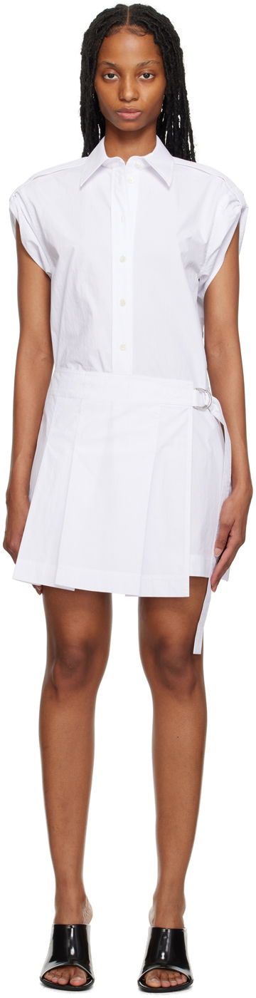 Mekko Helmut Lang Helmut Lang Pleated Minidress Valkoinen | N02HW601, 0