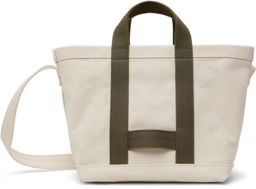 Kangaskassi Comme des Garçons Comme des Garçons Shirt Canvas Tote Bag with Shoulder Strap Beige | FO-K202-051