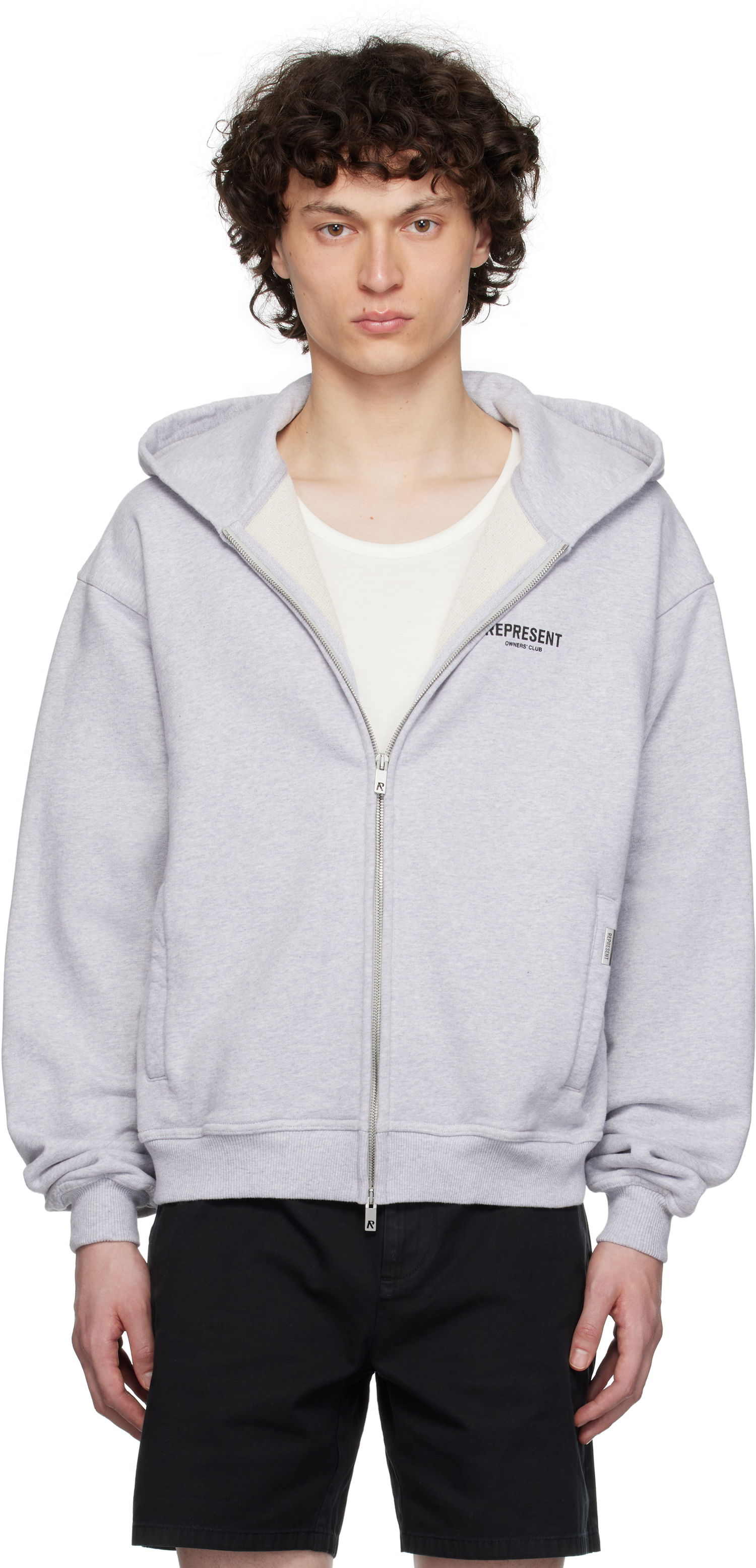 Huppari Represent Clo Represent 'Owners Club' Zip Hoodie Harmaa | OCM41122, 0