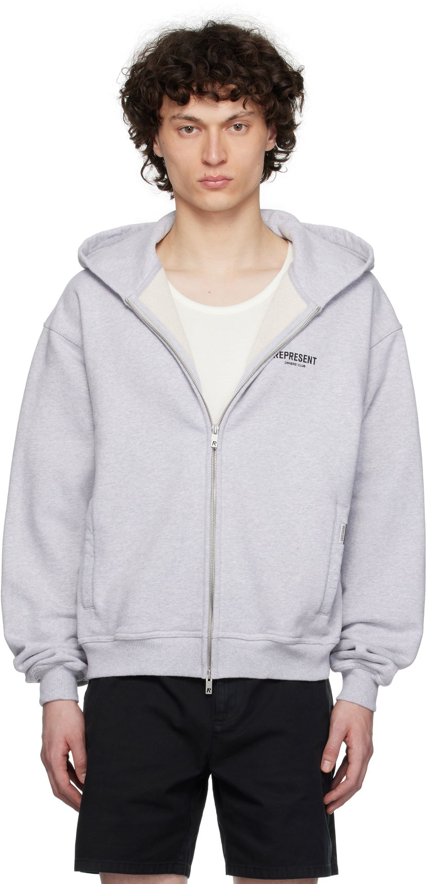 Huppari Represent Clo Represent 'Owners Club' Zip Hoodie Harmaa | OCM41122