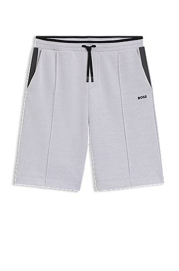 Shortsit BOSS Relaxed Fit Quilted Jacquard Shorts Harmaa | 50543146