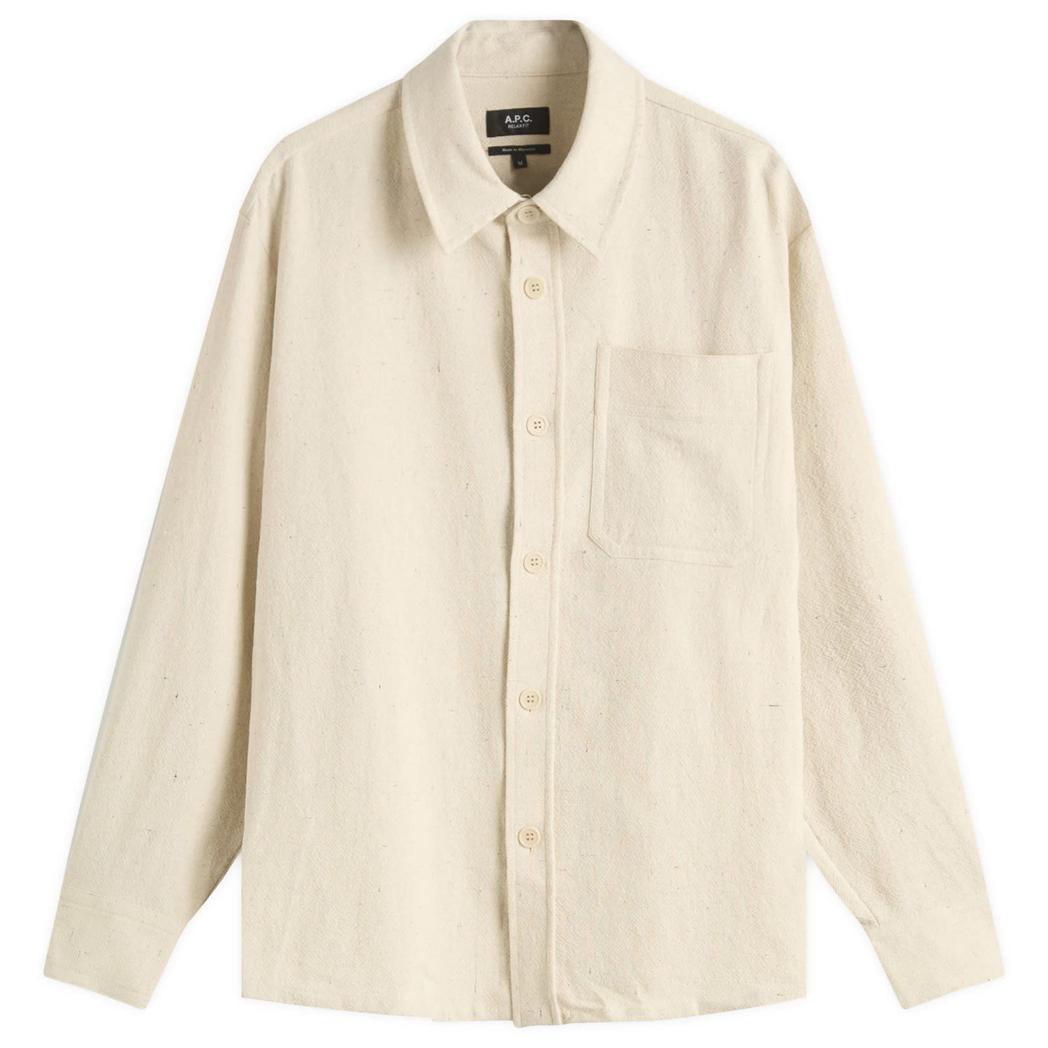 Paita A.P.C. Men's Basile Marl Cotton Overshirt Beige | COGEV-H02709-AAD, 1