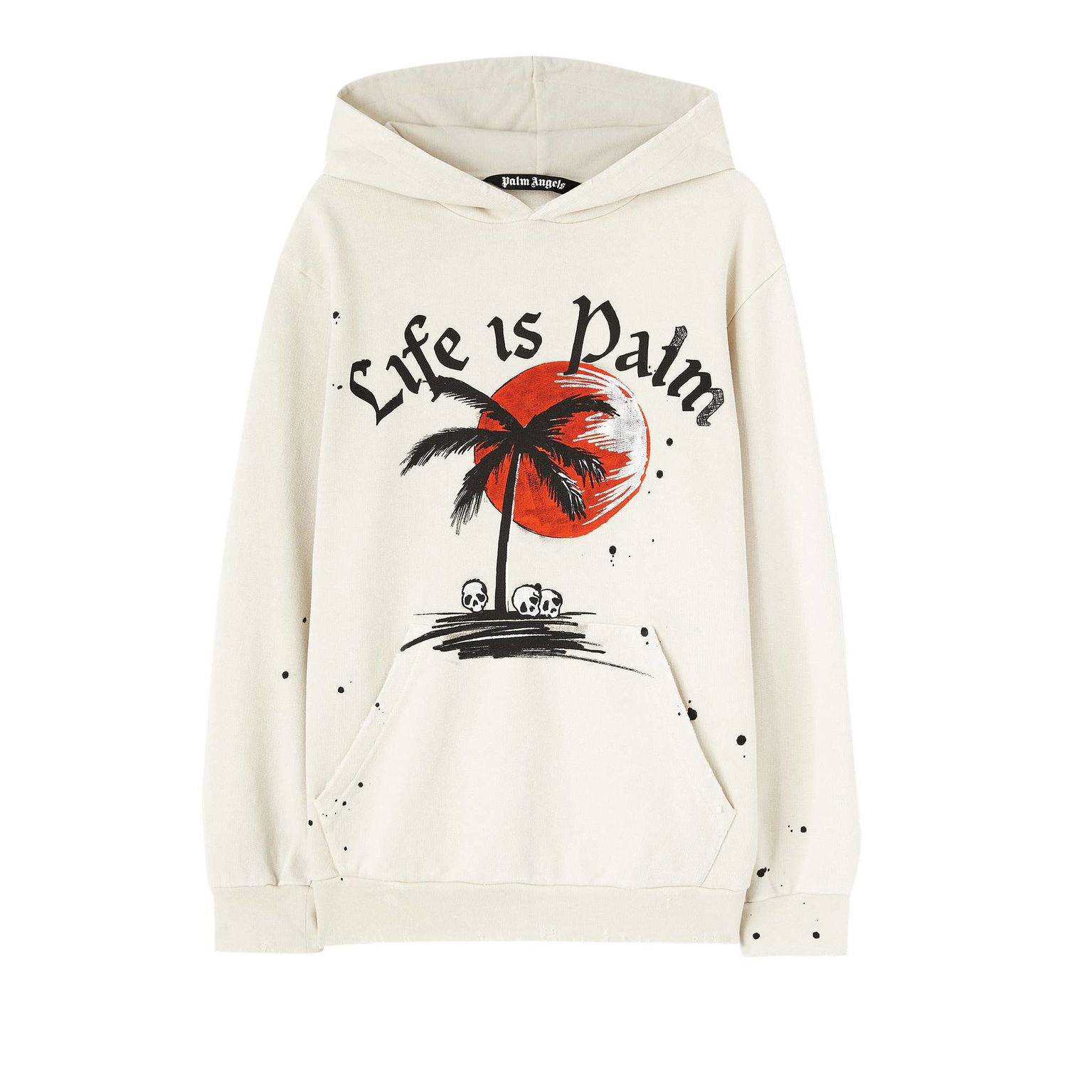 Huppari Palm Angels GD Sunset Palm Hoodie Valkoinen | PMBB117F22FLE0050310, 1