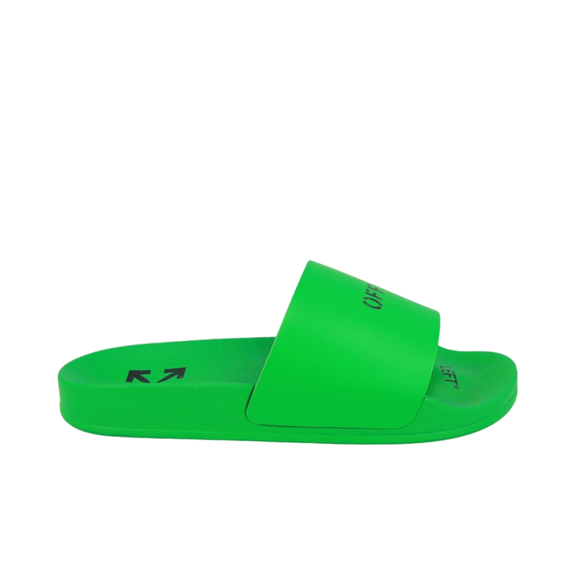 Tennarit ja kengät Off-White Logo Pool Slides Green W Vihreä | OMIC004S22MAT0015500