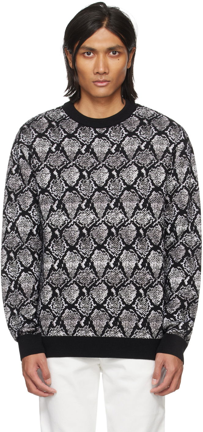 Villapaita Balmain Snakeskin Sweater Harmaa | CH1KD000KG00