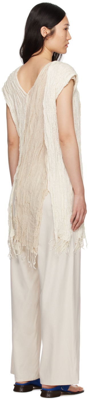 Tankkitoppi Baserange Baserange Frayed Crinkled Tunic Beige | TOSC-SI-SP24, 2