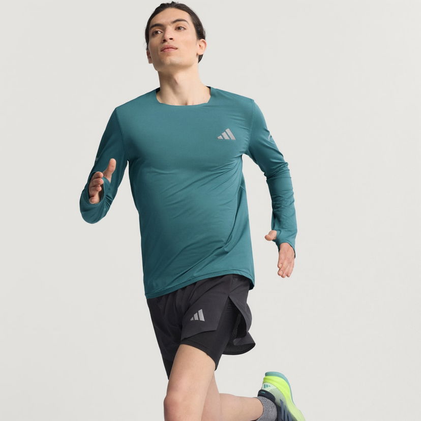 T-paita adidas Performance Adi365 CLIMACOOL+ Running Longsleeve T-Shirt Vihreä | KB9917