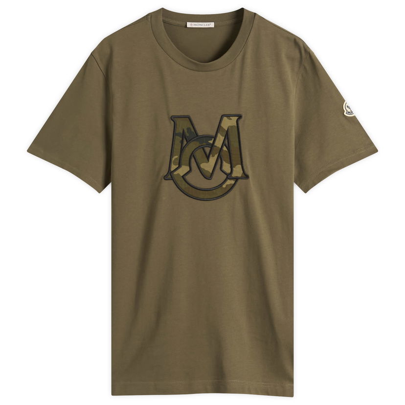 T-paita Moncler Moncler Short Sleeve Logo T-Shirt, Size Large Vihreä | 8C000-24-89AYY-823