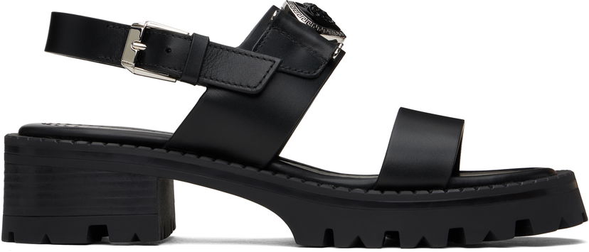 Tennarit ja kengät Versace Medusa Buckle Platform Block-Heel Sandals 80 mm Musta | 1015472_1A04174_1B00P