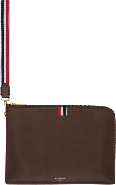 Lompakko Thom Browne Thom Browne Soft Calfskin Medium Gusset Document Holder Ruskea | MAC083A-L0117, 0