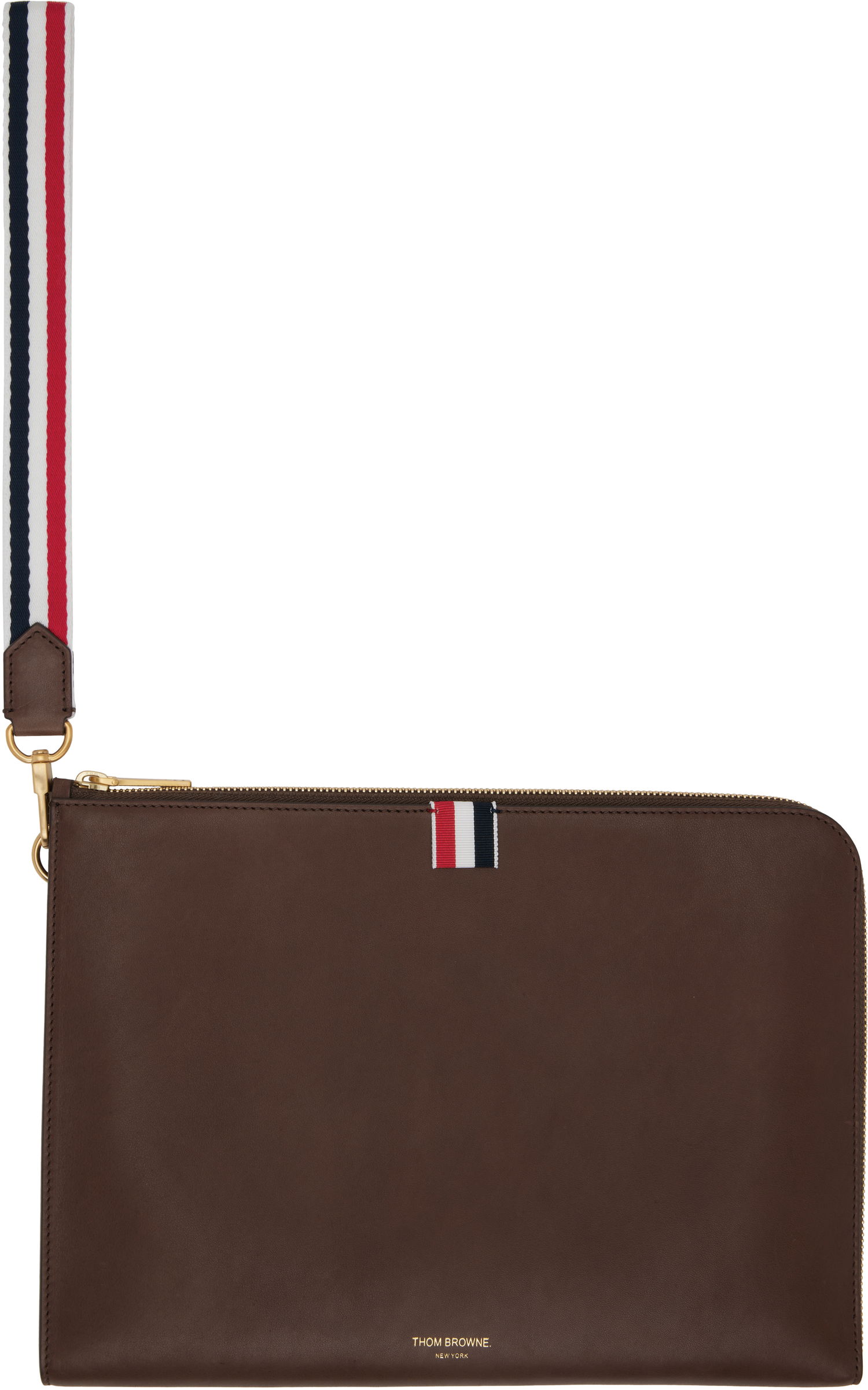 Lompakko Thom Browne Thom Browne Soft Calfskin Medium Gusset Document Holder Ruskea | MAC083A-L0117, 0
