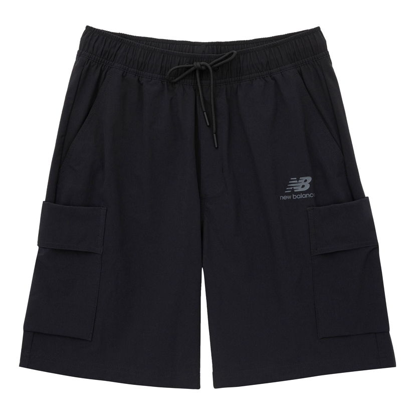 Shortsit New Balance Woven Pocket Shorts Musta | AMS32370-BK