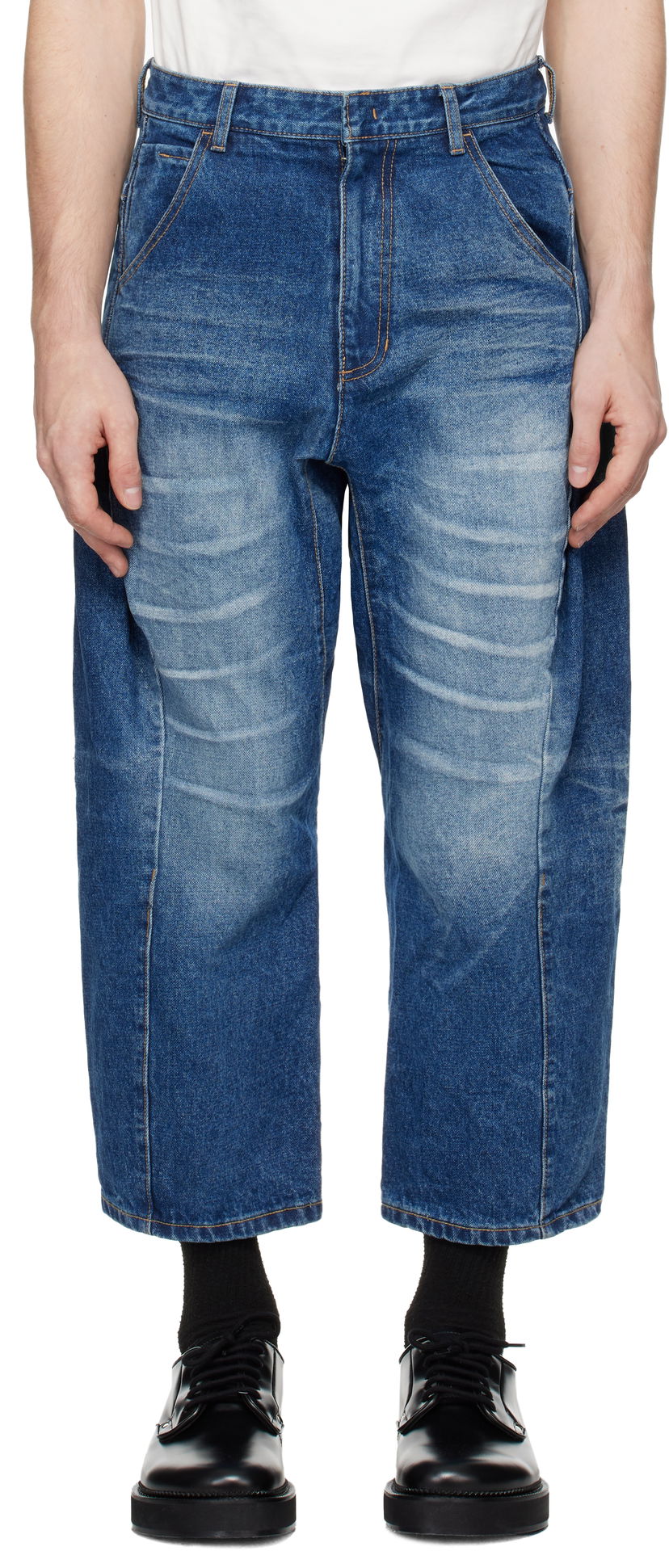 Jeans ADER ERROR Faded Wide Leg Jeans Sininen | BN01FWJE0101BL
