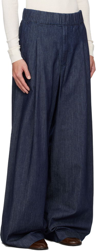 Housut ja farkut Dries Van Noten Dries Van Noten Drawstring Wide-Leg Pants Valkoinen | 252-020926-2382, 4