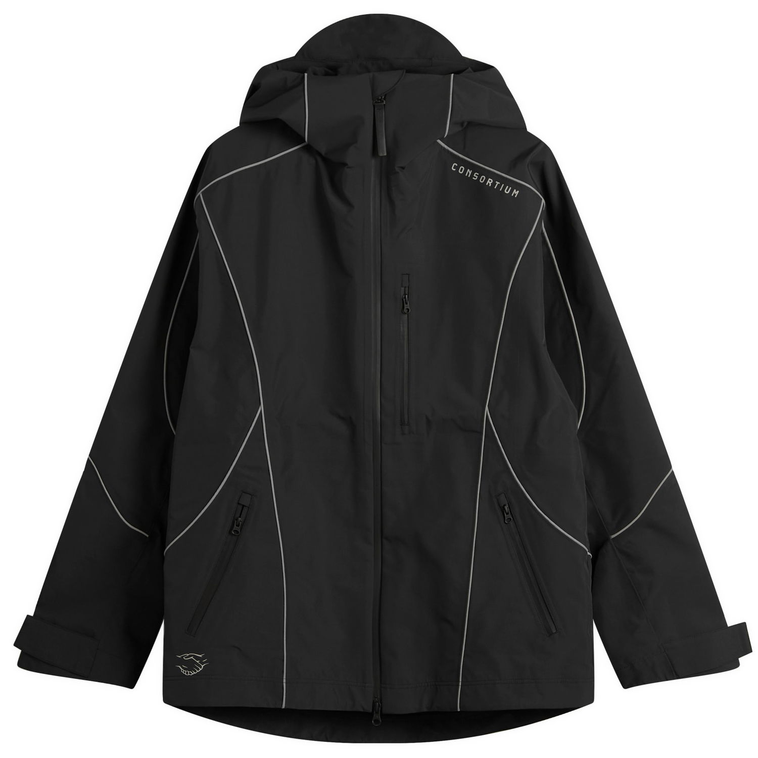 Takki adidas Originals Consortium Hooded Shell Jacket Musta | JZ0797, 0