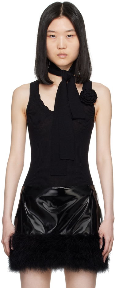 Tankkitoppi Blumarine Wool Knit Tank Top Musta | A422M505A, 0