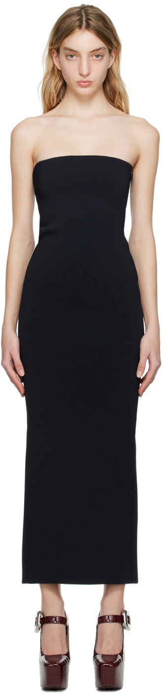 Mekko Bottega Veneta Compact Maxi Dress Musta | 724616 V2M10