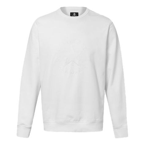 Villapaita Converse Converse Logo Round Neck Pullover Valkoinen | 10020819-102