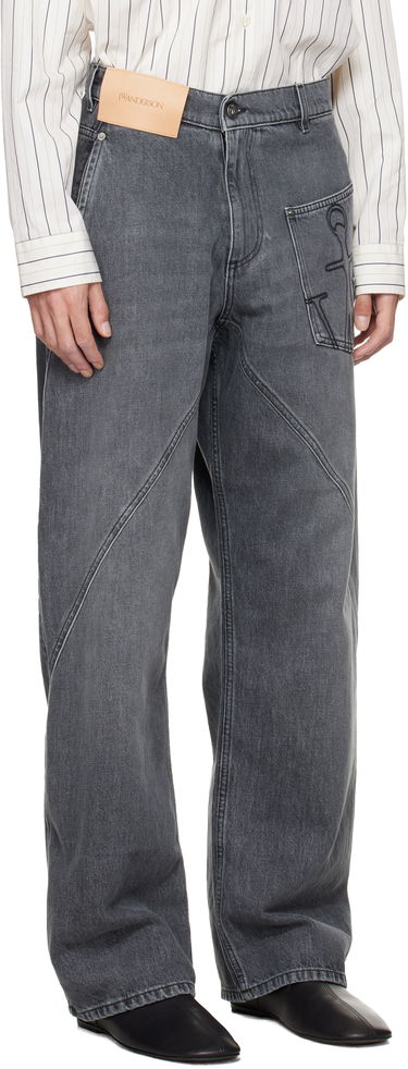 Jeans JW Anderson JW Anderson Twisted Workwear Denim Jeans Harmaa | DT0110-PG1745, 4