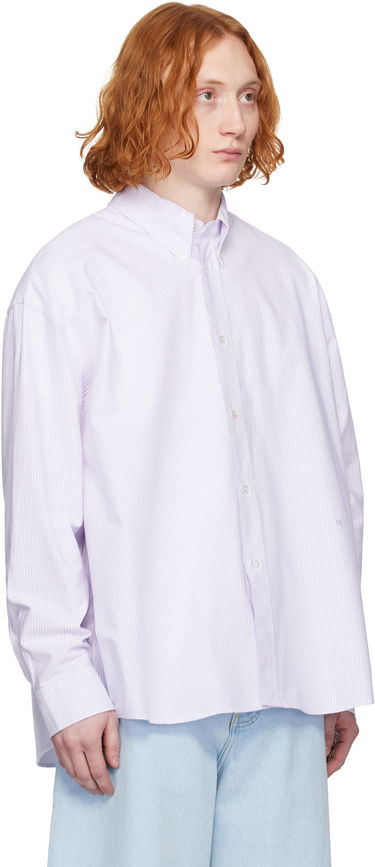 Paita Studio Nicholson Studio Nicholson Ruskin Striped Shirt Violetti | RUSKIN SNM - 1152, 1