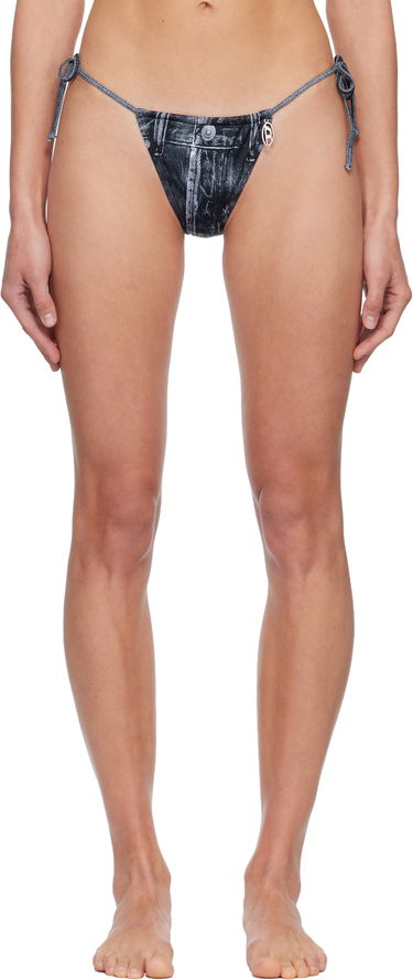 Uimapuvut Diesel Jodie-Dnm Denim Print Bikini Bottom Musta | A19158 0BNCW, 0