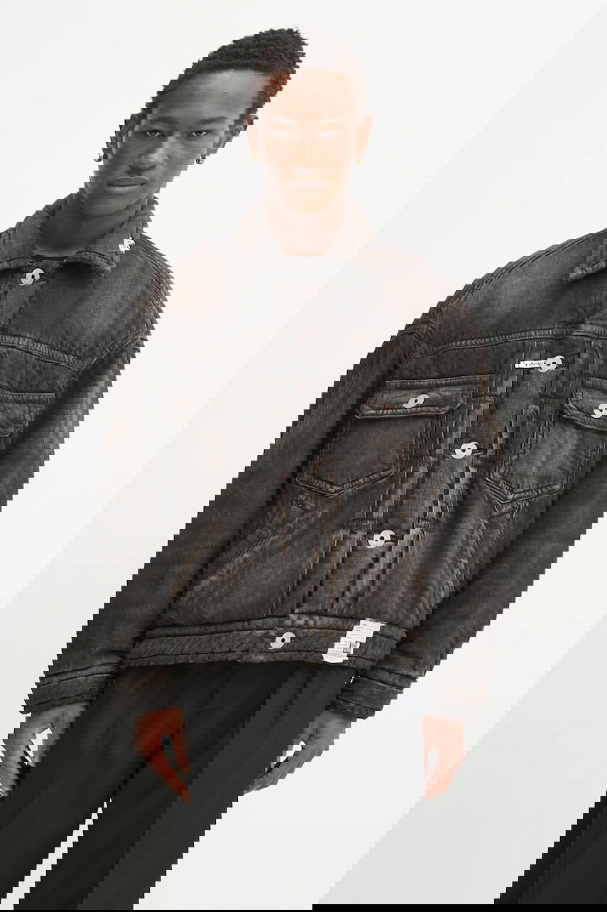 Takki Maison MIHARA YASUHIRO Maison MIHARA YASUHIRO Blouson Winter Denim Jacket Musta | J15BL126, 0