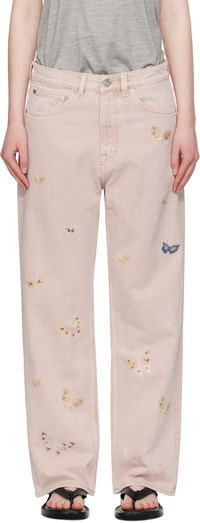 Our Legacy Third Cut Butterfly Embroidered Jeans