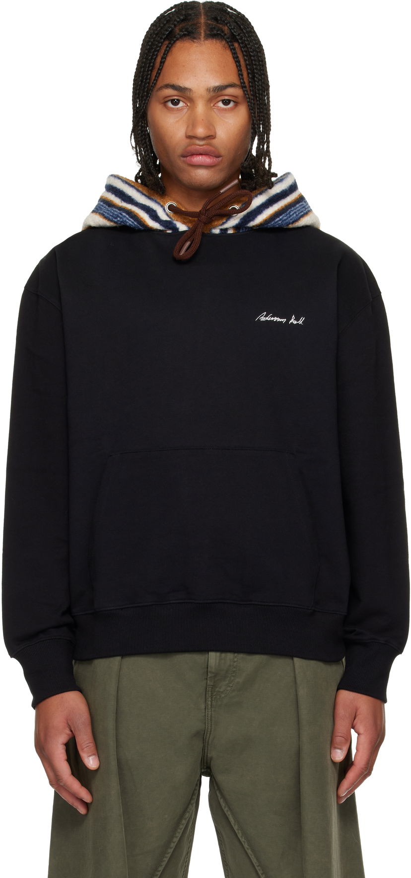 Huppari Andersson Bell Logo Embroidery Hoodie Musta | atb1379u
