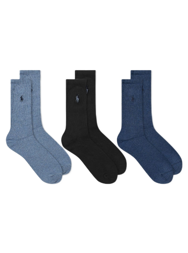 Sukat Polo by Ralph Lauren Assorted Sock - 3 Pack Tummansininen | 449655211002