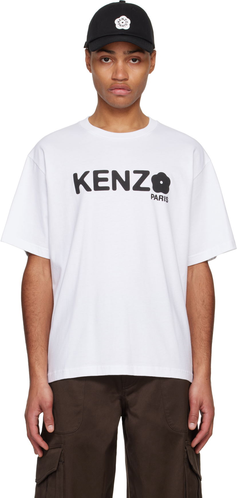 T-paita KENZO Oversize T-Shirt With Graphic Print Valkoinen | FF55TS4914SG