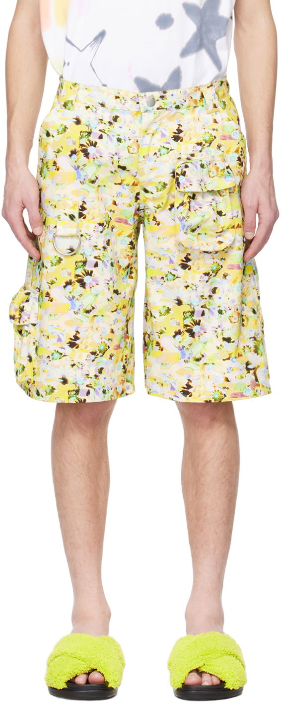 Shortsit Collina Strada Collina Strada Puzzle Flower Cargo Shorts Keltainen | MXX6410