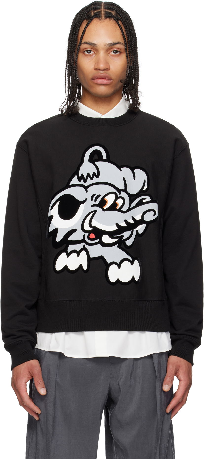Villapaita KENZO Kenzo Paris VERDY Edition Cotton Sweatshirt Musta | FF55SW2684MC