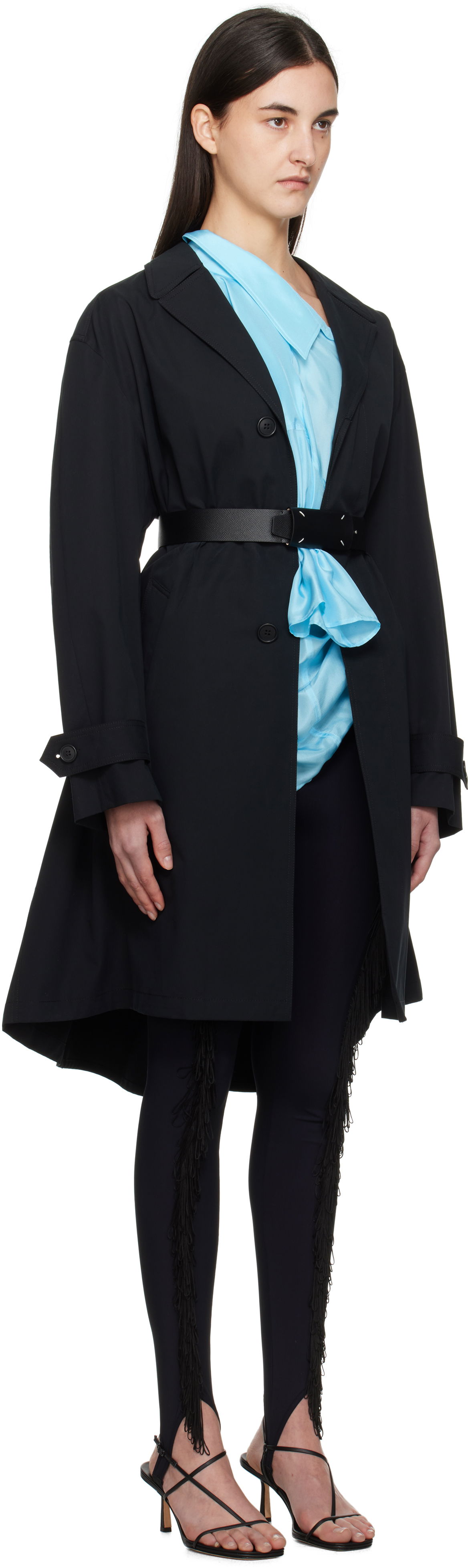 Trenssitakki Maison Margiela MM6 Maison Margiela Spliced Trench Coat Musta | S52AH0078 S78537, 1