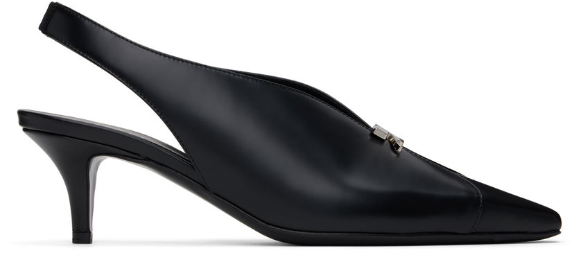 Tennarit ja kengät Courrèges Slingback Leather Heels Musta | 324SPP015CV0033