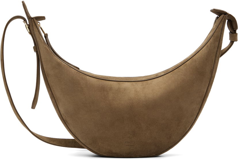 Olkalaukku Khaite KHAITE Small Augustina Suede Crossbody Bag Ruskea | H6016-726