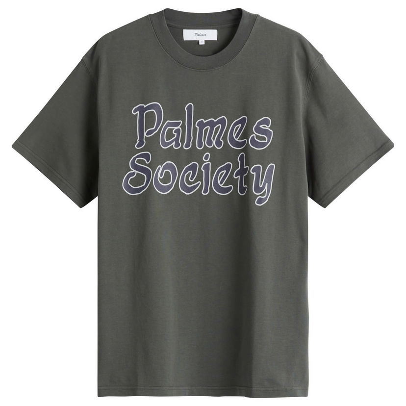 T-paita Palmes Society T-Shirt, Size Large Vihreä | P10-0040-888