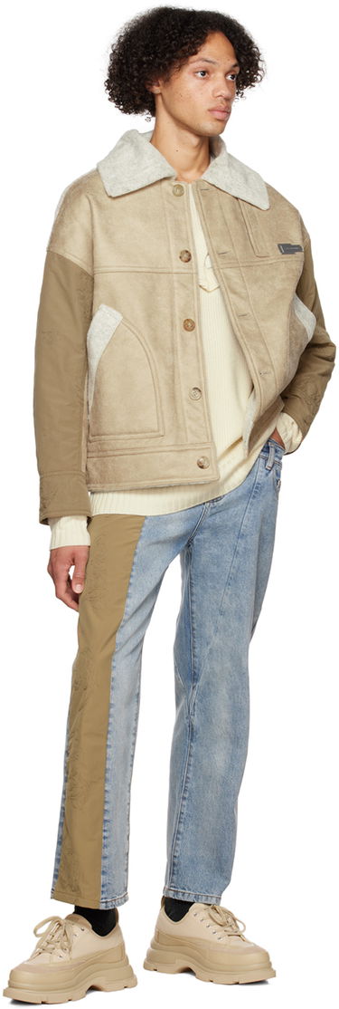 Takki Feng Chen Wang Feng Chen Wang Reversible Faux-Shearling Jacket Beige | FUF14JK17, 4