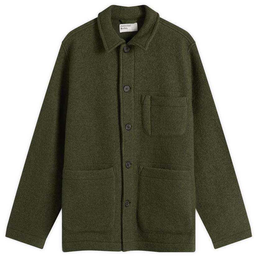 Takki Universal Works Wool Fleece Field Jacket, Size Small Vihreä | 00017-OLV