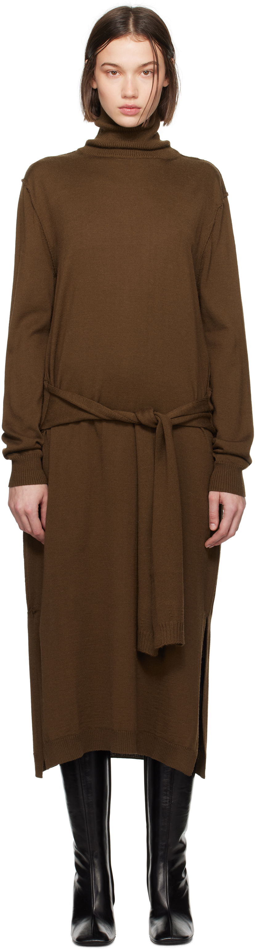 Mekko LEMAIRE Midi Knit Dress Ruskea | DR1082 LK087
