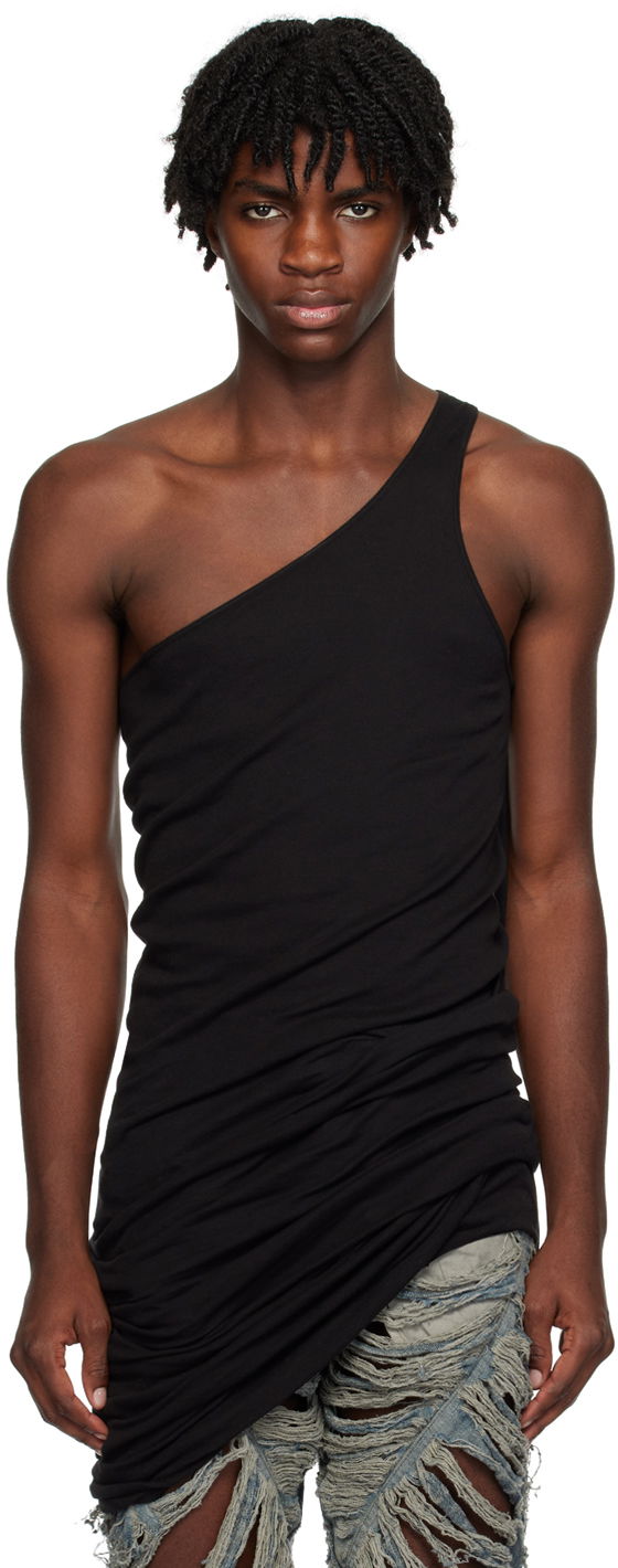 Tankkitoppi Rick Owens DRKSHDW Double Ziggy Banana Tank Top Musta | DU02C5161 B, 0