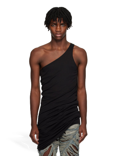 Tankkitoppi Rick Owens DRKSHDW Double Ziggy Banana Tank Top Musta | DU02C5161 B