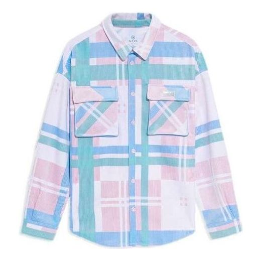 Paita Li-Ning Wade Series Colorblock Plaid Loose Shirt Monivärinen | AFDS205-1