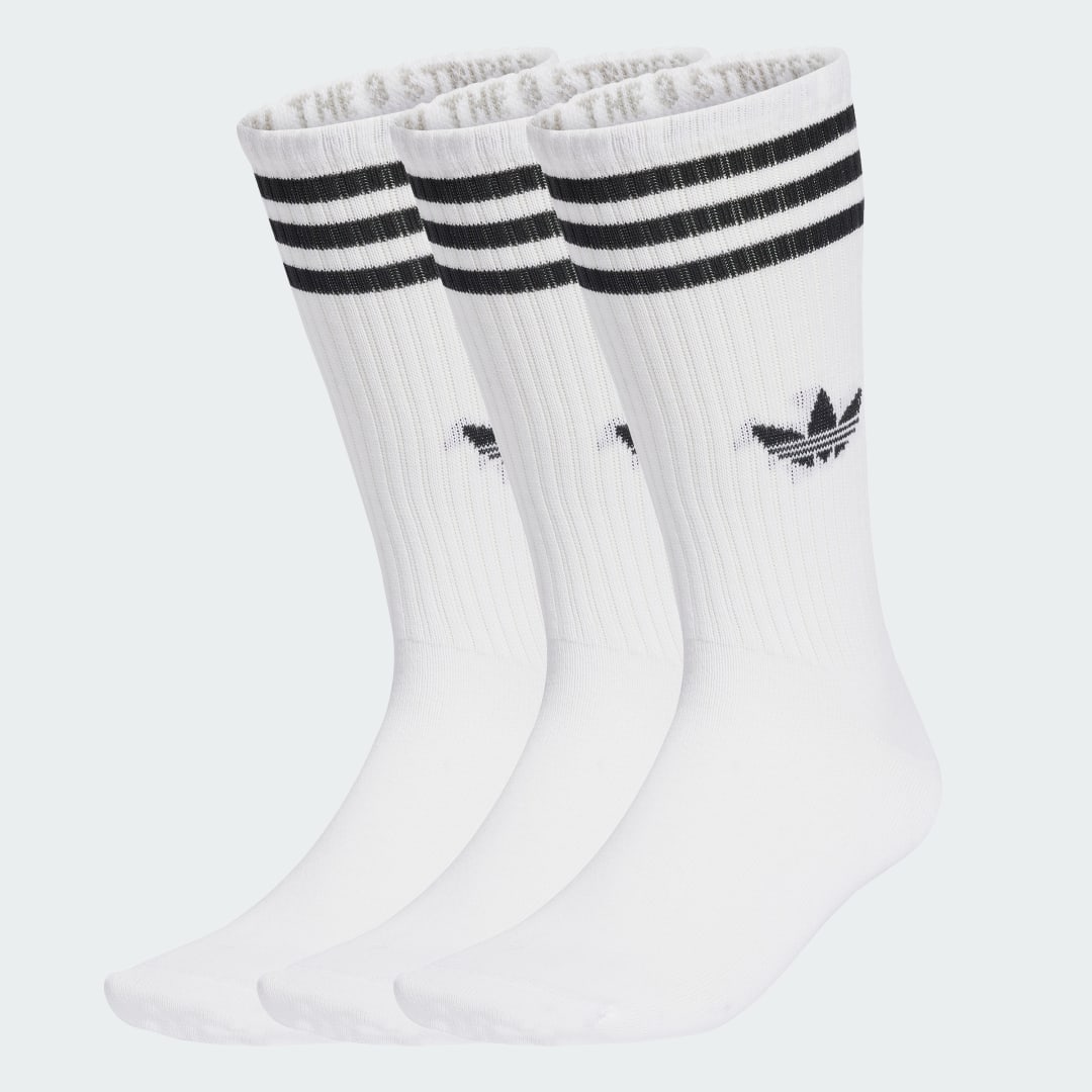 Sukat adidas Performance 3-Stripes High Crew Socks - 3 Pairs Valkoinen | JV7416, 0