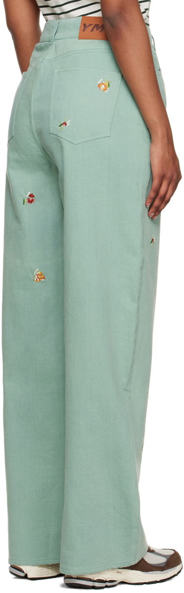 Jeans YMC YMC Embroidered Papa Jeans Vihreä | Q4UAF, 2
