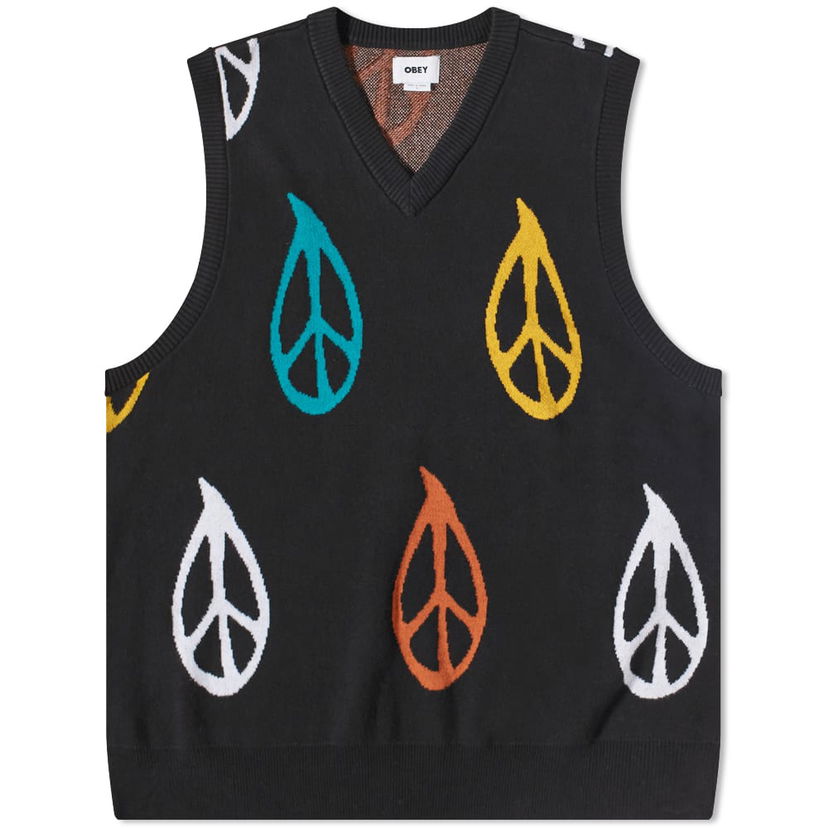 Villapaita OBEY Obey Peaced Sweater Vest Musta | 151000059BKM