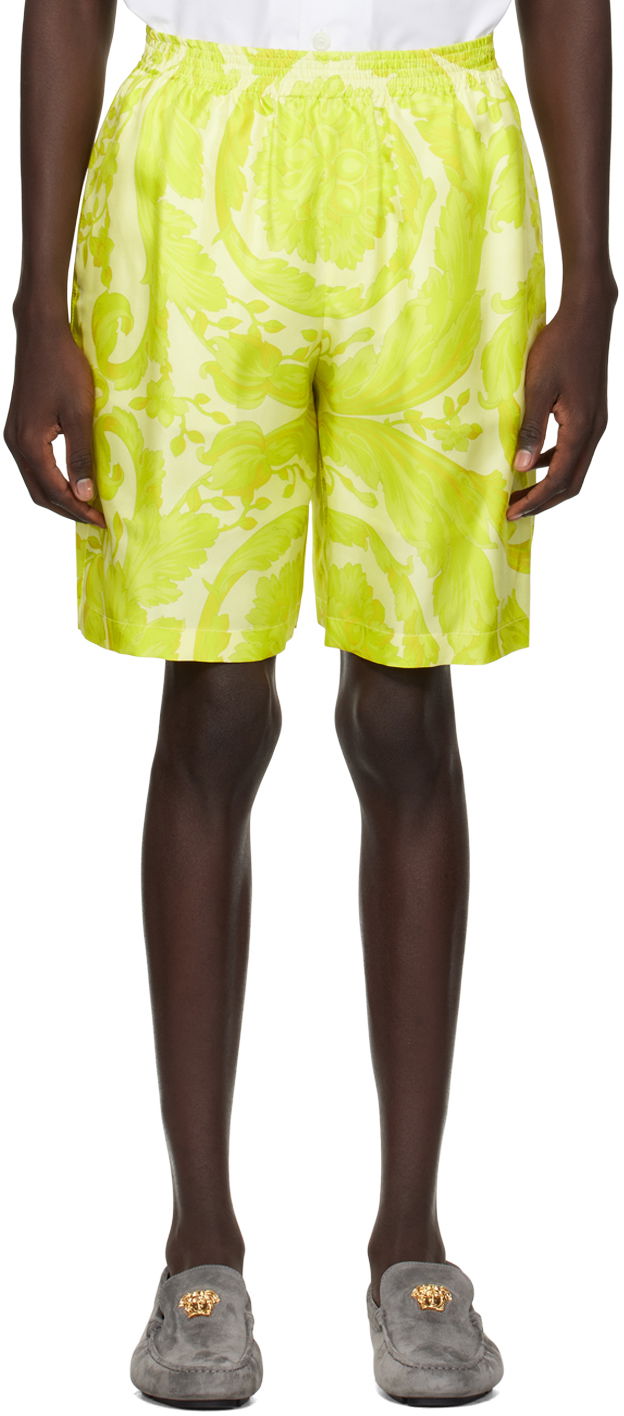 Shortsit Versace Barocco Shorts Keltainen | 1002476_1A09582