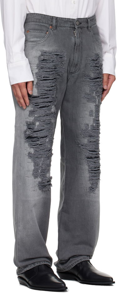 Jeans Maison Margiela MM6 Maison Margiela 5-Pocket Distressed Jeans Harmaa | SH0LA0030 M30011, 1