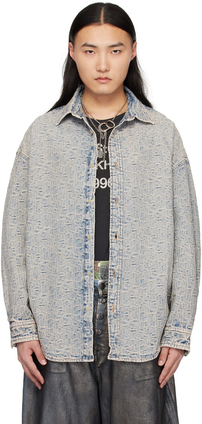 Paita Acne Studios Monogram Denim Shirt Sininen | BB0562-