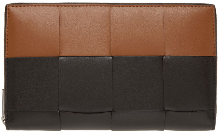 Lompakko Bottega Veneta Brown & Tan Cassette Zip Around Wallet Ruskea | 748054V4HD3, 0